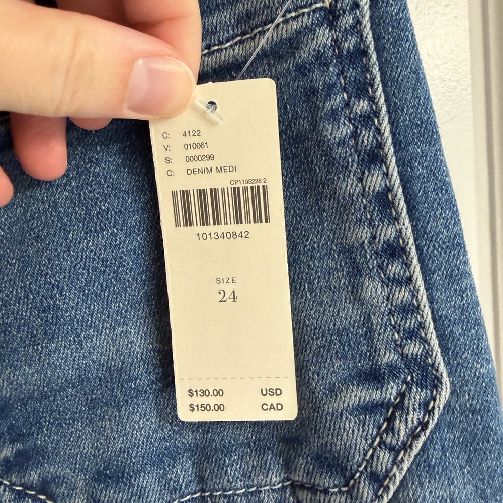 Maeve Collete Crop High-Rise Wide Leg Jeans Size 24 Jadore Wash - Picture 4 of 6